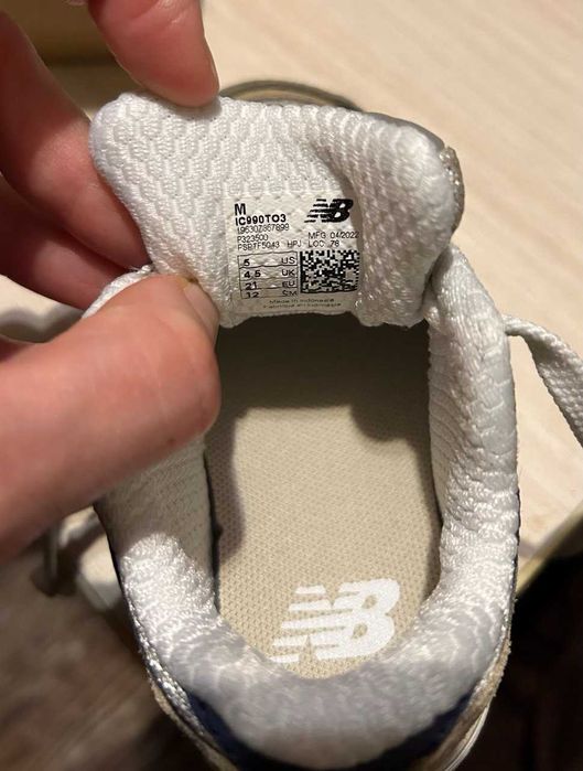 Дитячі кросівки New balance 990 V3 infant розмір 21
