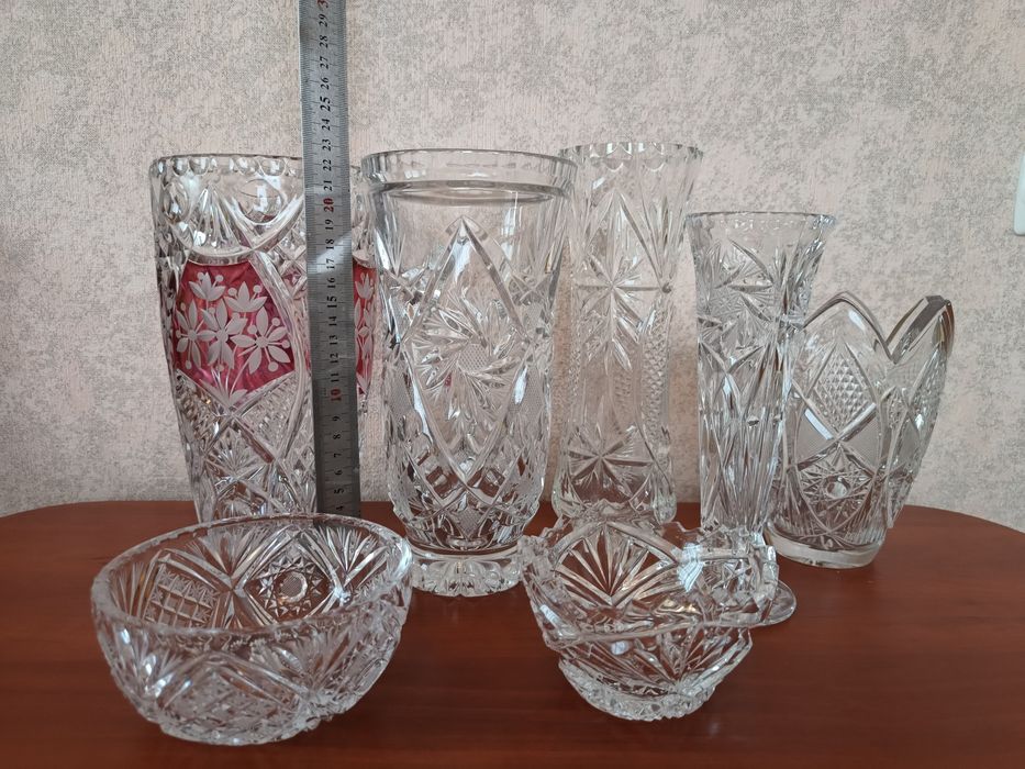 Кришталеві вази. Цукерниці,вазочки, фарфор срср. Порцеляна. Тортовниця