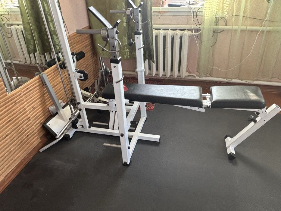 Багатофункціональний тренажер VASIL (лавка + тяга + ноги)