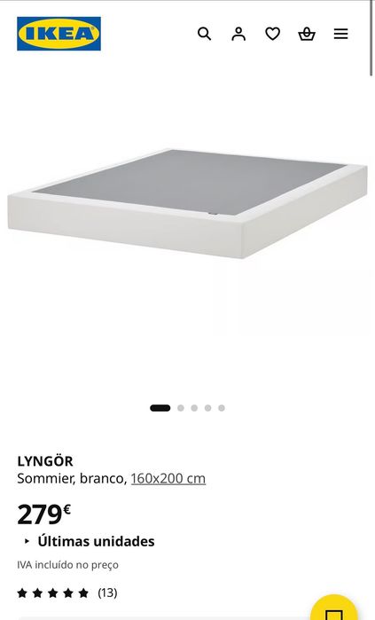 Cama NOVA IKEA 160x200cm