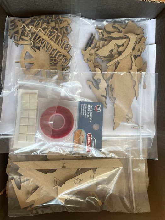 Mapa mundo 3D PT (laser)