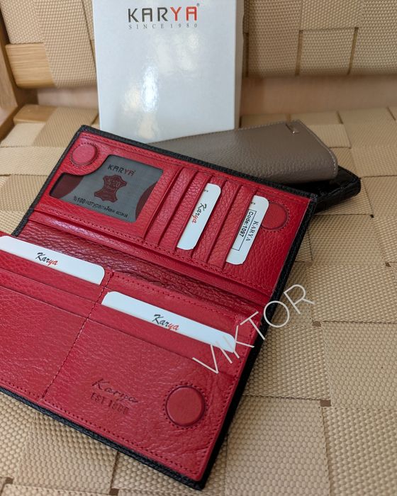 Кожаный женский кошелек купюрник KARYA 1097. Турция. Шкіряний гаманець