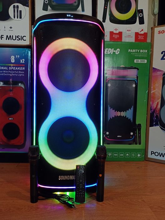 Блютуз караоке акустика Temeisheng-56(SD,USB,FM) пультДУ,2микрофона