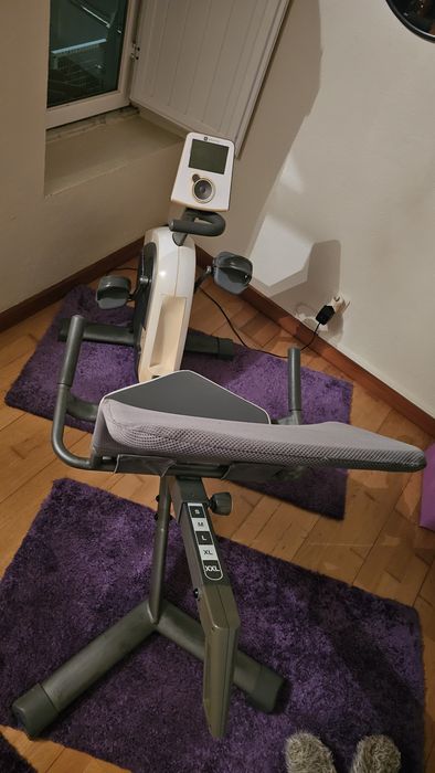 Bicicleta estatica com encosto como nova