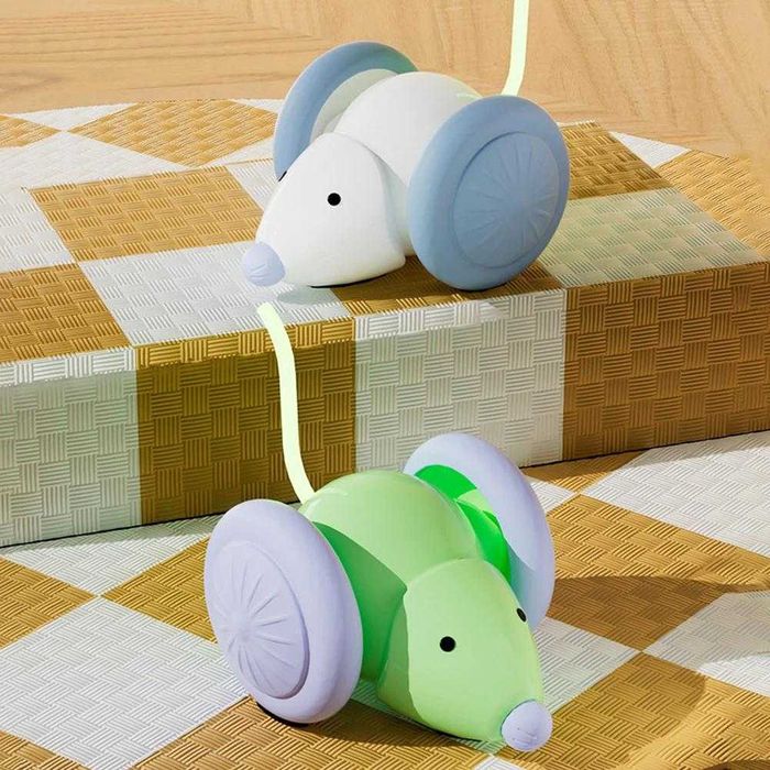 Інтерактивна машинка-мишка для кота, USB зарядка, об’їзд перешкод
