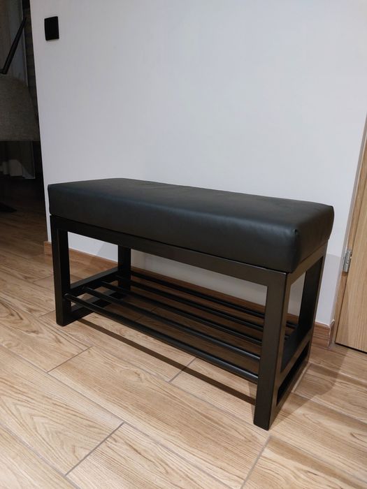 Stalowa ławka do przedpokoju