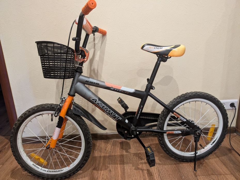 Дитячий велосипед Azimut Stitch, рама та колеса 18"