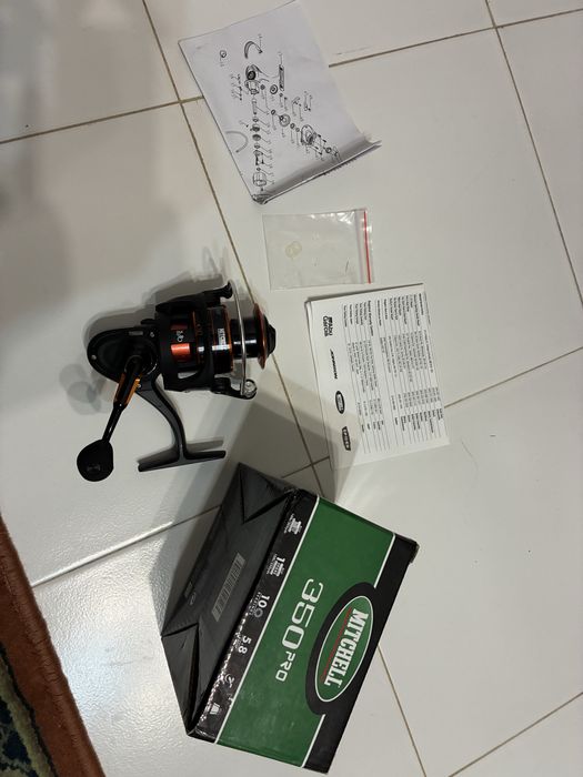 Carreto pesca spinning mitchell 350 pro NOVO na caixa pronto / impec