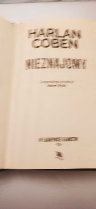 KSIĄŻKA  Harlan Coben  "Nieznajomy"