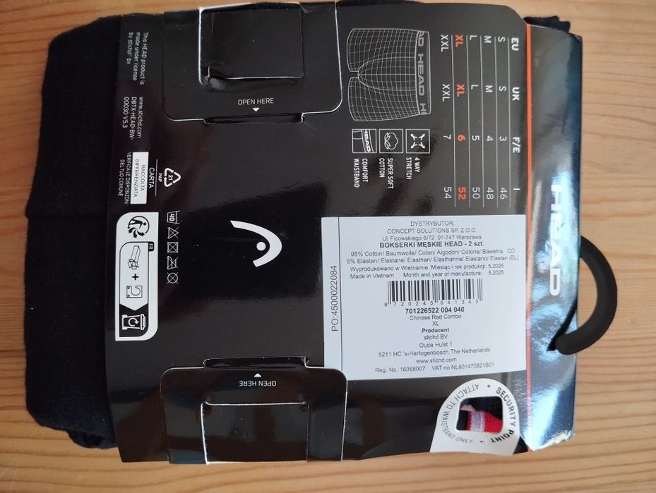 Head Bokserki męskie xl 4szt black