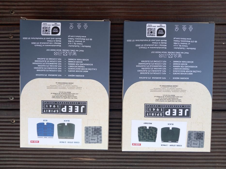 4 x Bokserki Męskie Bawełniane Jeep rozm.M