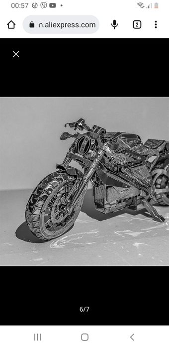 Електричний мотоцикл 3D металева головоломка ручної роботи Конструктор