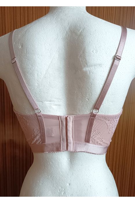Hunkemöller - różowy przydymiony biustonosz gorsetowy - 80C