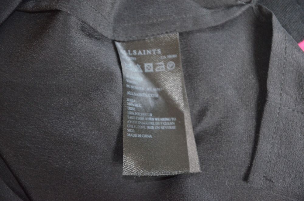 czarna bluzka 100% silk/jedwab  Allsaints r.38