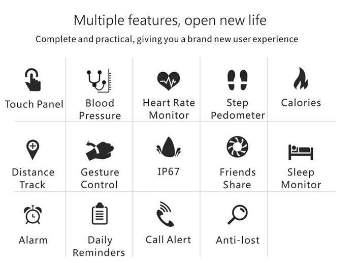 Pulseira IOS / Android Smartband.