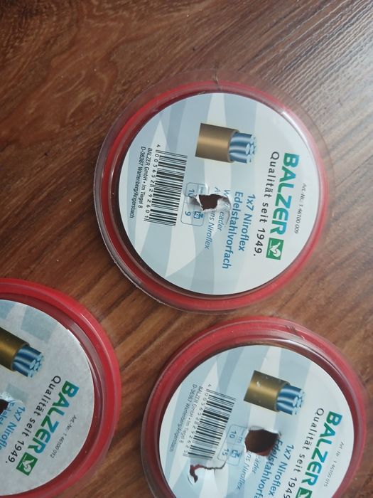 5 szpul nowych linek do robienia przyponów na drapieżnika