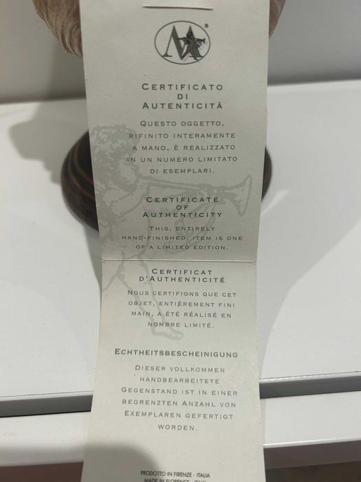 Busto Escultura Paolo Marioni (Itália) – Edição com Certificado