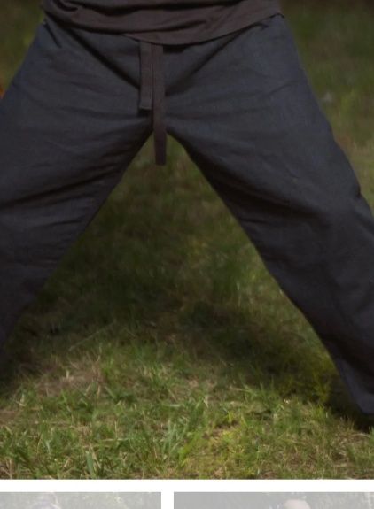 Męskie spodnie Len joggery Pakker promocja