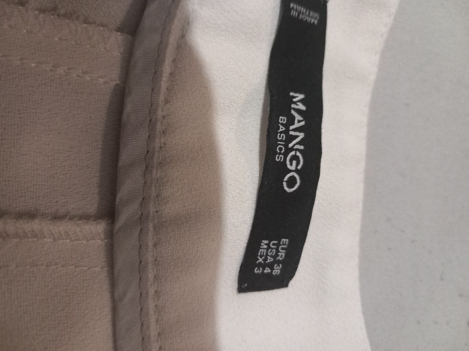 Białe spodnie damskie Mango  Basic