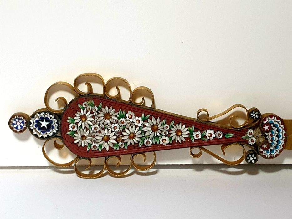 Fantástico,  raro, antigo abre cartas italiano Millefiori