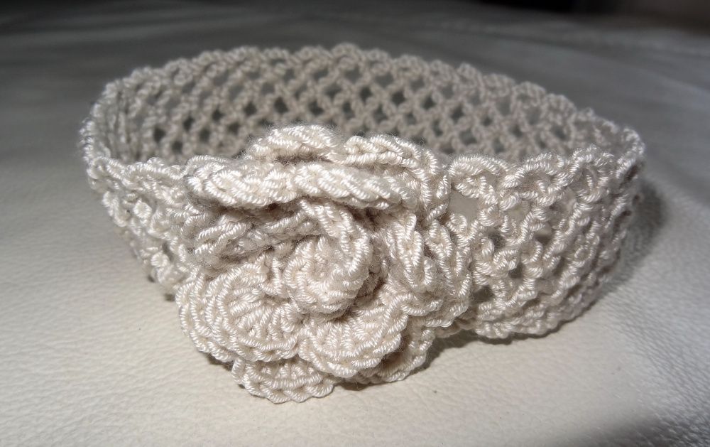 Handmade by Gomi opaska kwiatek pastelowe 48cm 1-3l na zamówienie