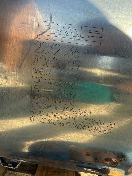Katalizator SCR DPF DAF XF 106 polift Euro 6
