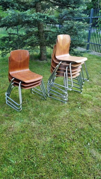 8x krzesło dziecięce Woodmark Pagholz sztaplowane Design Lata 60