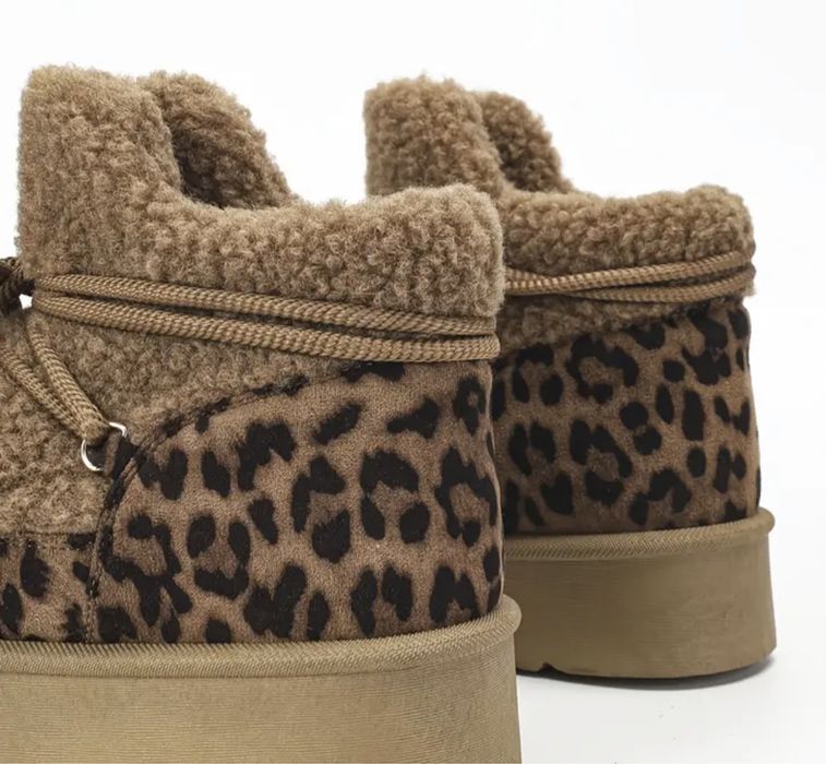 Леопардові угги, зимові угги сапожки тигрові 38