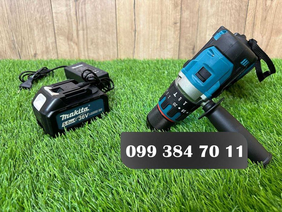 Акумуляторний Шуруповерт Makita DHP 485 Безщітковий 2 АКБ 36В/5Ач 95Nm