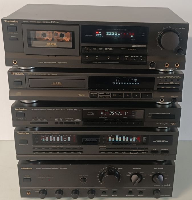 Wieża Technics 6 elementów Pioneer  Kenwood Onkyo Akai
