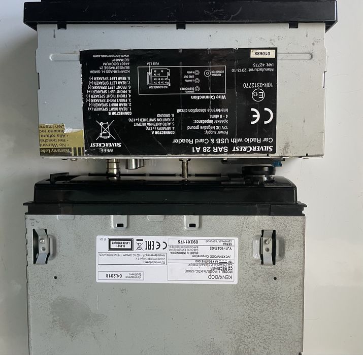 Магнітола Kenwood kdc120ub, SilverCrest sar28a1