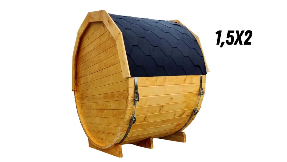 Sauna Ogrodowa 1,5x2 Samodzielny montaż BECZKA