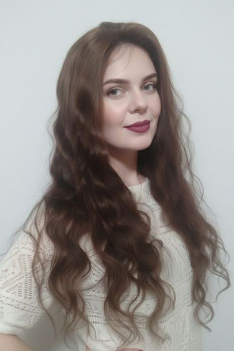 100% натуральне волосся 75см. Перука з любим проділом (сіточка). Парик