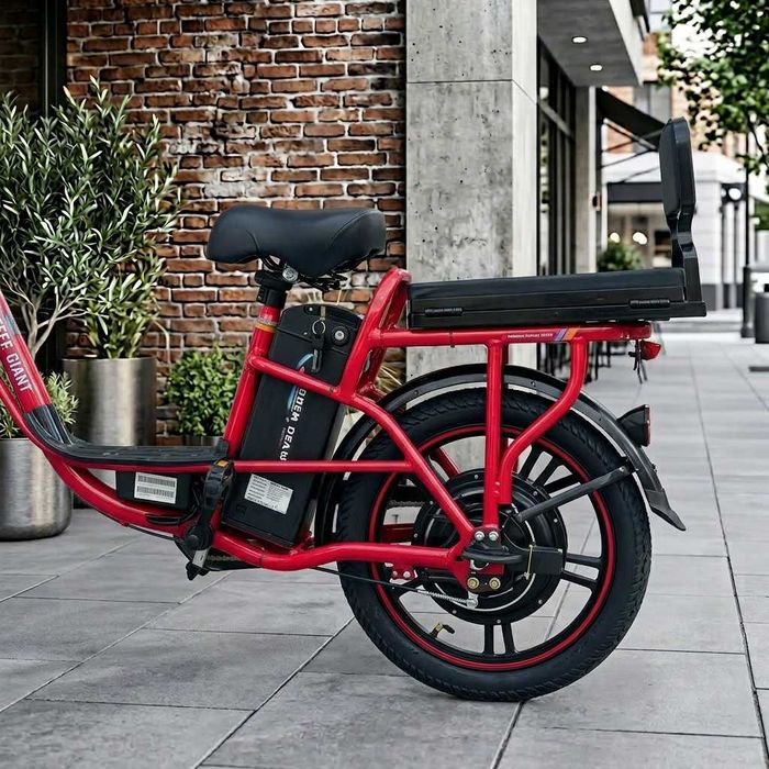 Електровелосипед Green Giant U18 Eco 600W червоний, для міста та доставки