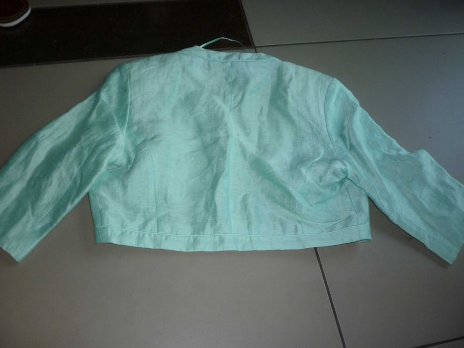 Minuet bolero w kolorze miętowym len nowy