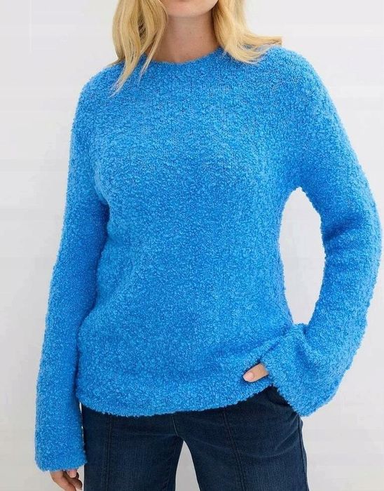 B,P.C sweter boucle niebieski mięciutki r.44/46