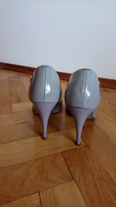 Szpilki 38 szare obcas 9 cm