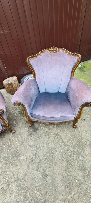 Zestaw Ludwikowski sofa i 2 fotele Francja antyczny
