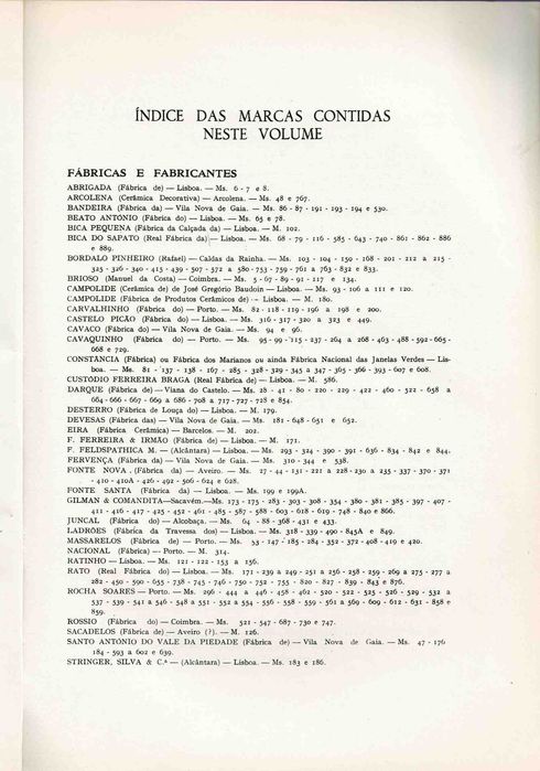 Marcas da Cerâmica Portuguesa  de  José Queirós