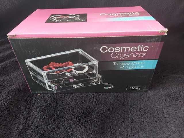 Nowy organizer na kosmetyki 2 szufladki z defektami