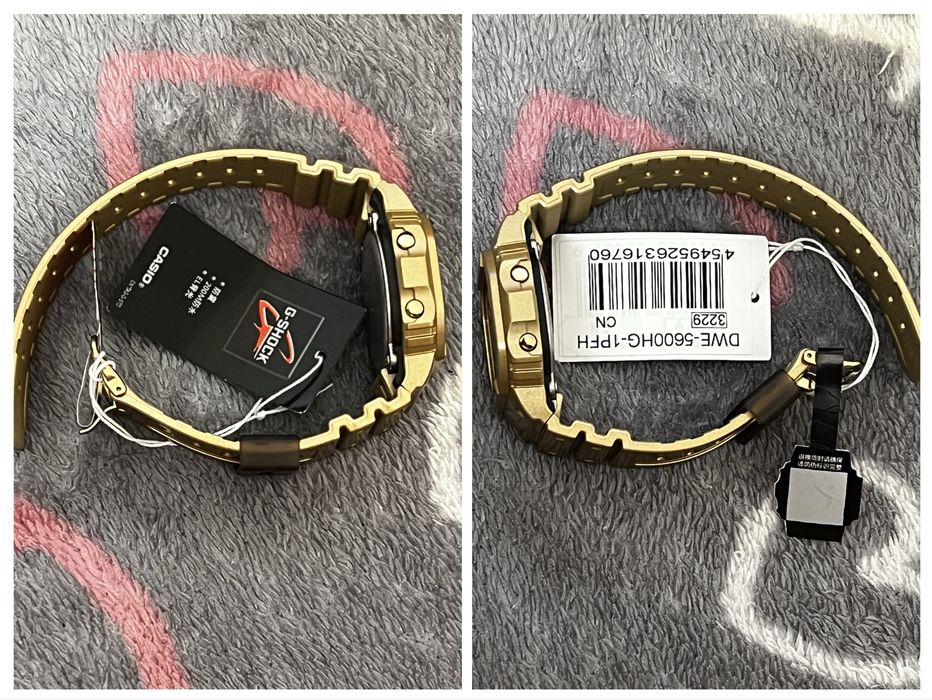 Годинник Casio G-Shock DW E 5600 HG-1 Hip Hop Gold Chain: 3 Bezels and Bands