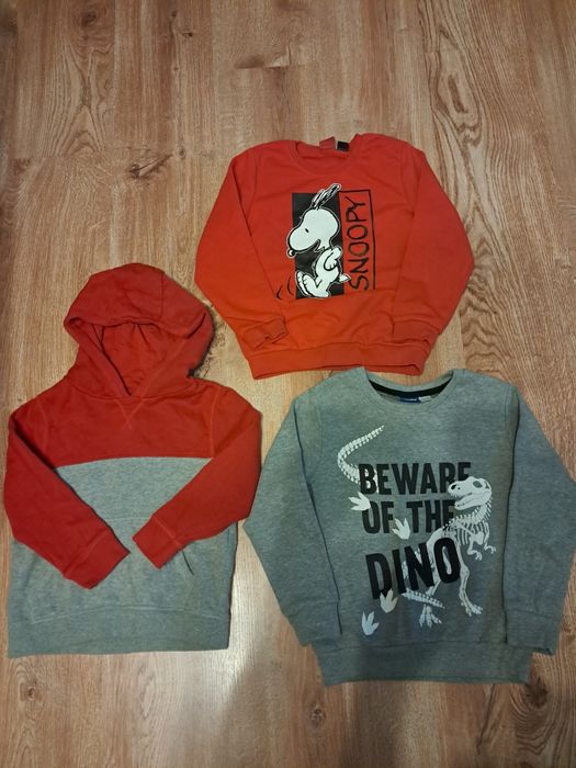 3 bluzy - rozmiar 110-116