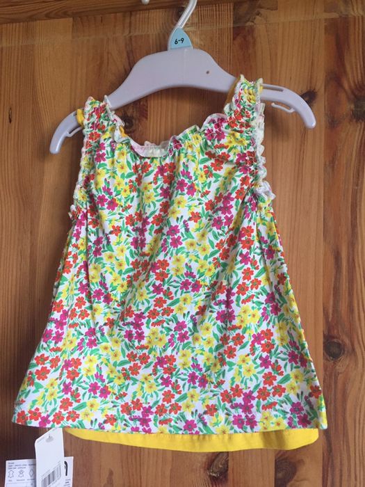 2 sztuki bluzeczek na ramiaczkach, Mothercare 0-3 m