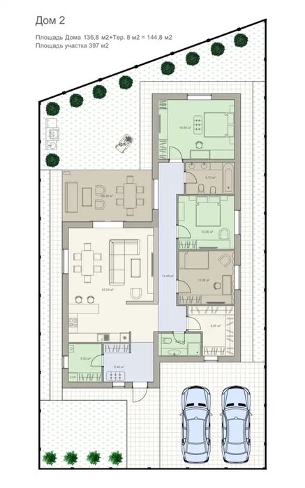 Розстрочка до 2 років, 145 м², 4 сотки  у Червоному Хуторі