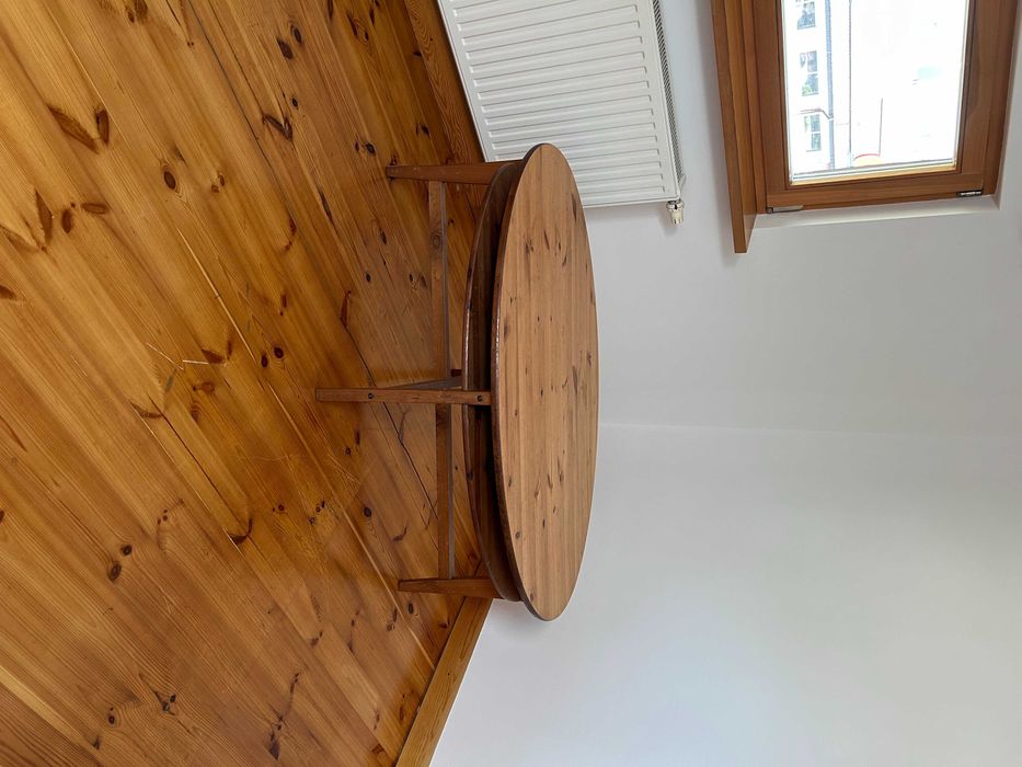 Stół/stolik kawowy owalny IKEA LEKSVIK/HEMNES drewniany z półką pod blatem