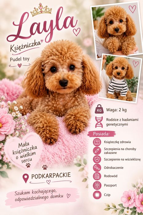 Rezerwacja Pudel toy Paszport moze jechac zagranicę
