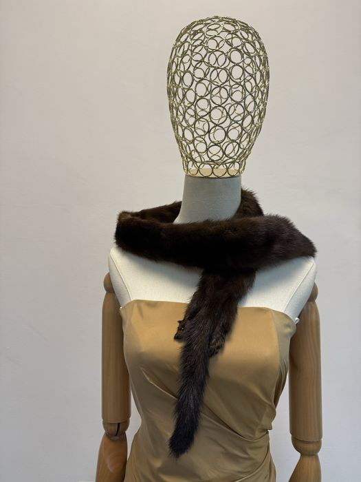 Норка шарф на застібці