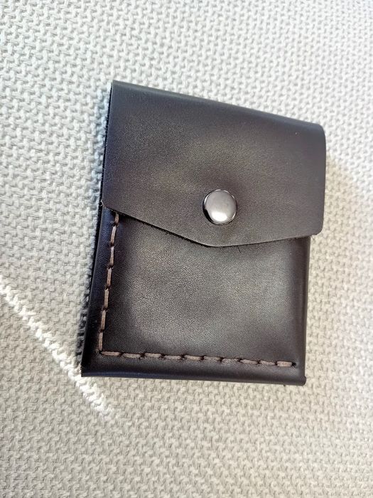 Portfel ręcznie szyty handmade ze skóry naturalnej