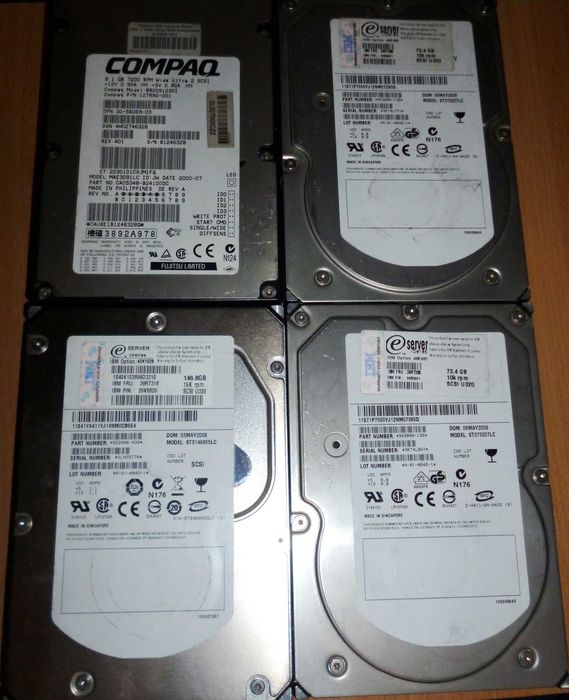 Лот нерабочих HDD и SSD под восстановление (цена за все вместе)
