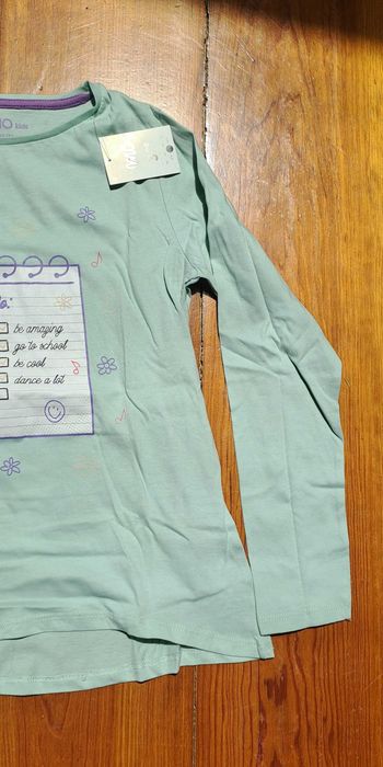 Camisola verde menta MO 12 anos nova